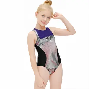 Bald Cat Kids One Piece Swimsuit (Black)