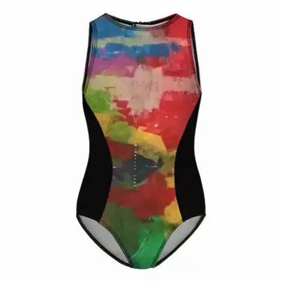 #86-2021 Kids One Piece Swimsuit (Black)