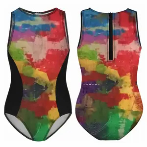 #86-2021 Kids One Piece Swimsuit (Black)