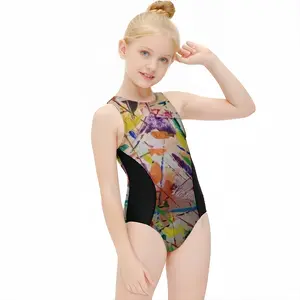 Griddle Kids One Piece Swimsuit (Black)