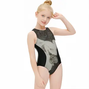 Migrants Kids One Piece Swimsuit (Black)