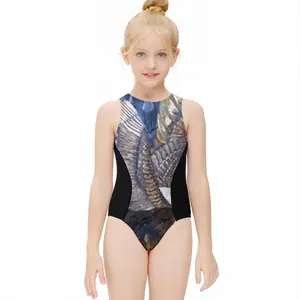 Eagle Scratch Kids One Piece Swimsuit (Black)