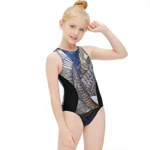 Eagle Scratch Kids One Piece Swimsuit (Black)