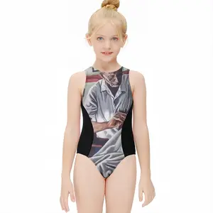 First Haircut Kids One Piece Swimsuit (Black)