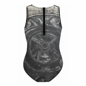 Death Helmet Kids One Piece Swimsuit (Black)