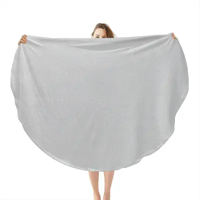 White Flannel Blanket (Round)