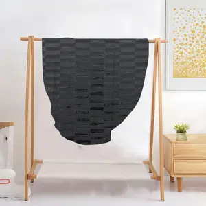 Black Flannel Blanket (Round)