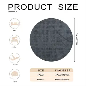 Anthracite Flannel Blanket (Round)