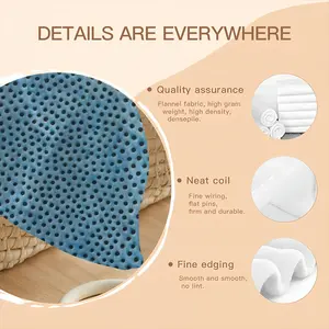 Holes Blue Flannel Blanket (Round)