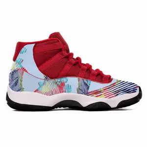 Men Peace Love Flower Memory HD11 Basketball Sneakers