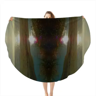 Alien Sun Spider Flannel Blanket (Round)