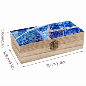 True Blue Wooden Storage Box