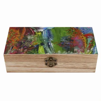 Jungle In Blue Wooden Storage Box