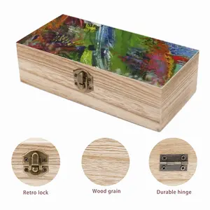 Jungle In Blue Wooden Storage Box