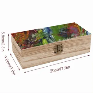 Jungle In Blue Wooden Storage Box