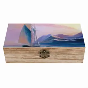 Soft Purple Sea Wooden Storage Box