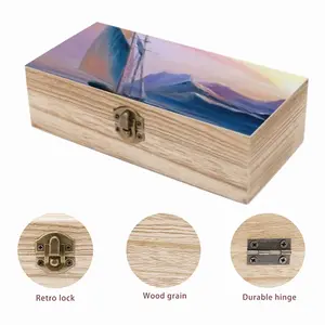 Soft Purple Sea Wooden Storage Box