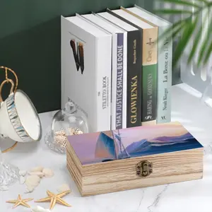 Soft Purple Sea Wooden Storage Box