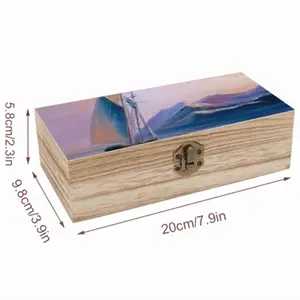 Soft Purple Sea Wooden Storage Box