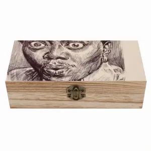 Bernie Mac Portrait Wooden Storage Box