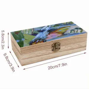 Man Burning Firewood Wooden Storage Box