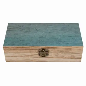 Hazy Shades Of Blue Wooden Storage Box