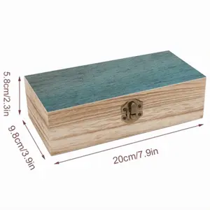 Hazy Shades Of Blue Wooden Storage Box