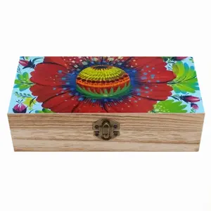 Flower Planet Wooden Storage Box