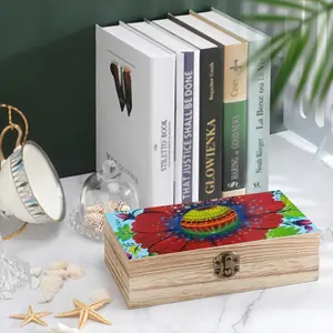 Flower Planet Wooden Storage Box