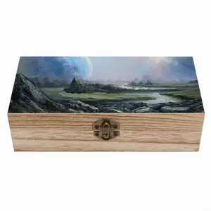 Outer Space Landscape Wooden Storage Box