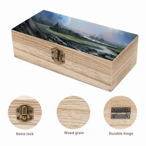 Outer Space Landscape Wooden Storage Box