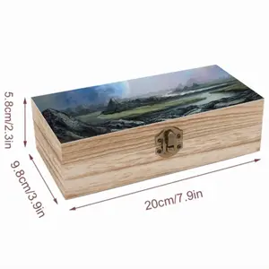 Outer Space Landscape Wooden Storage Box