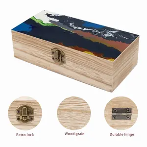 California Burning Wooden Storage Box