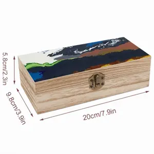 California Burning Wooden Storage Box