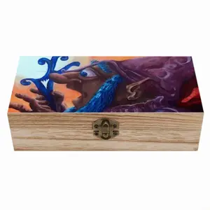 Glowing Orb Wizard Wooden Storage Box