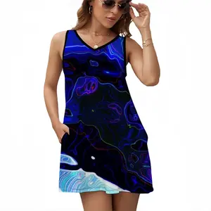 Bluetifull Sleeveless Frock With Pocket