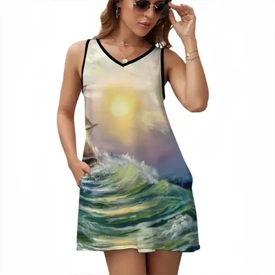 In The Sea Sleeveless Frock With Pocket