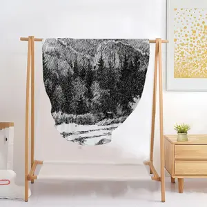 Road To The Forest Flannel Blanket (Round)