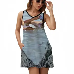 To The Sea Sleeveless Frock With Pocket