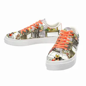 Men Office Holiday Scheme Low Top Canvas Shoes