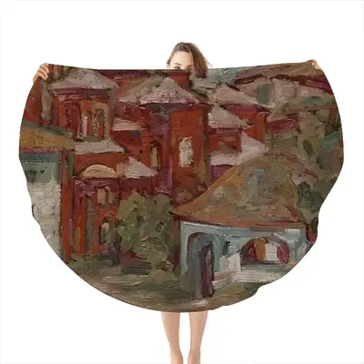 Athos - Vatopedi Flannel Blanket (Round)