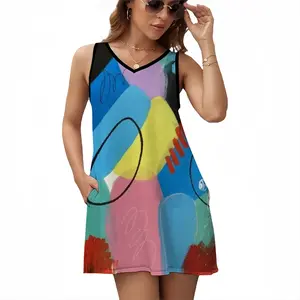 Colors Harmony A Sleeveless Frock With Pocket