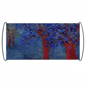 Trees With Blue Leaves Hand Waving Flag