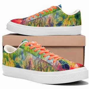 Men Swallows With Men Birds Low Top Canvas Shoes