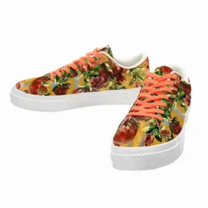 Men Pomegranates Low Top Canvas Shoes