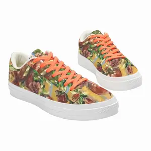 Men Pomegranates Low Top Canvas Shoes