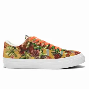 Men Pomegranates Low Top Canvas Shoes