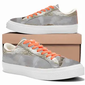 Men Gold Waves Low Top Canvas Shoes