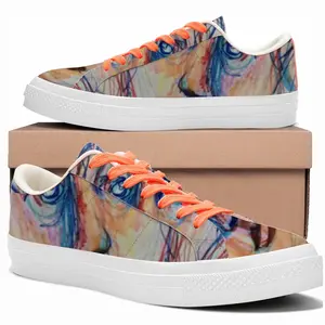 Men Please Wait For Me Low Top Canvas Shoes