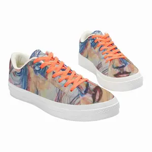 Men Please Wait For Me Low Top Canvas Shoes